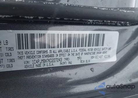 2019 Jeep Cherokee Trailhawk Elite 4X4 z USA, uszkodzony, nr VIN 1C4PJMBX7KD227243